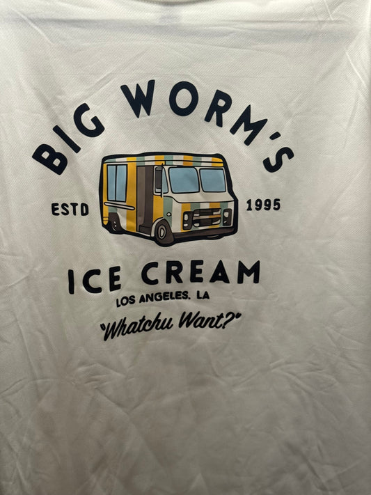 Big Worm Ice Cream WHITE TEE