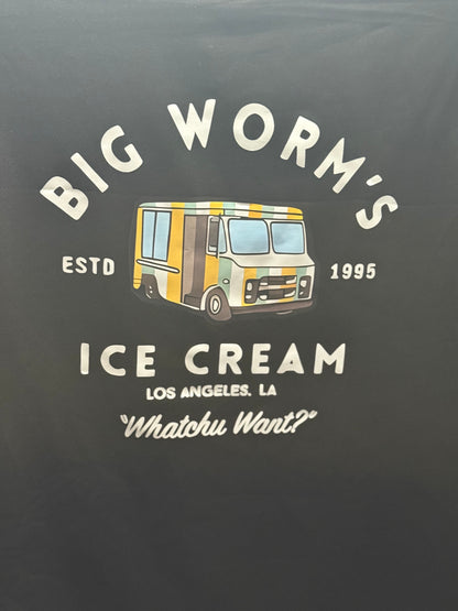 BIG WORM ICE CREAM BLACK TEE